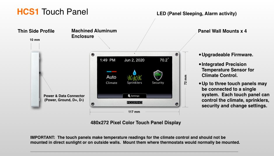 HCS1 Touch Panel